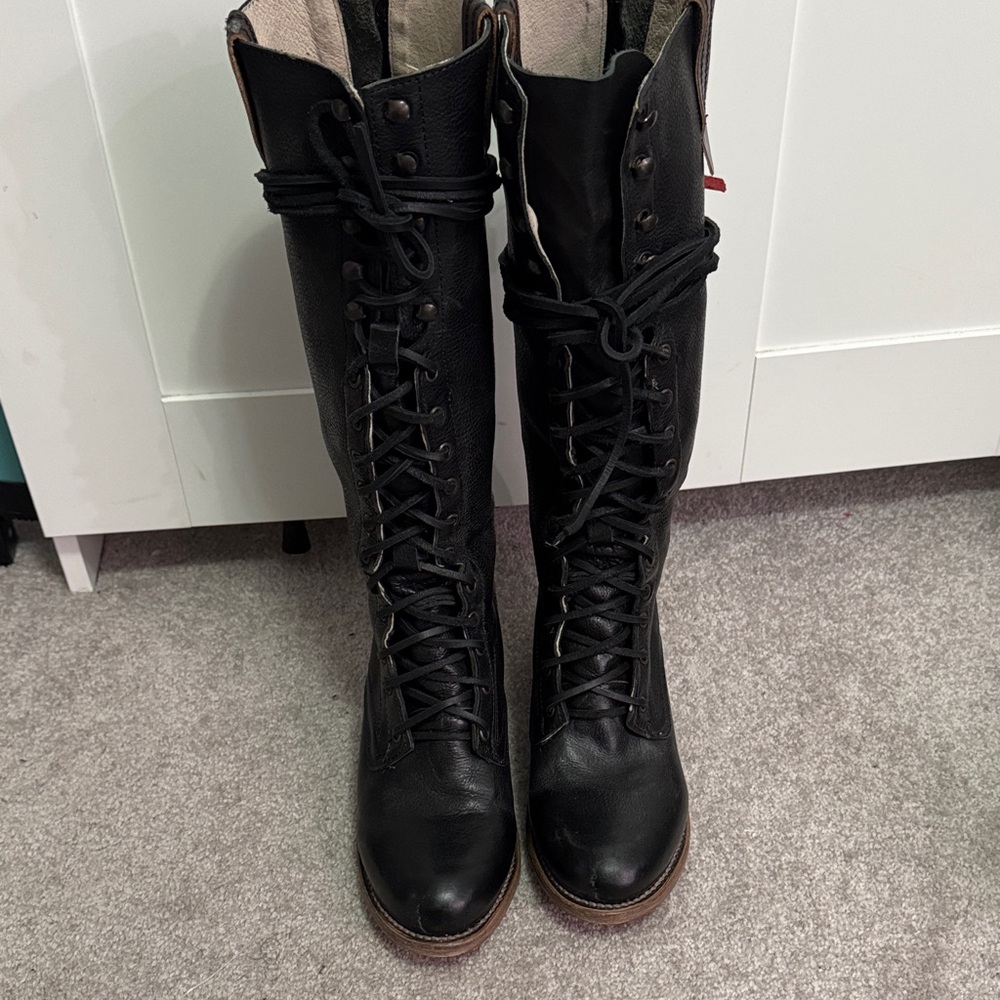 Freebird by Steven Black Lace-Up Boots-Grany